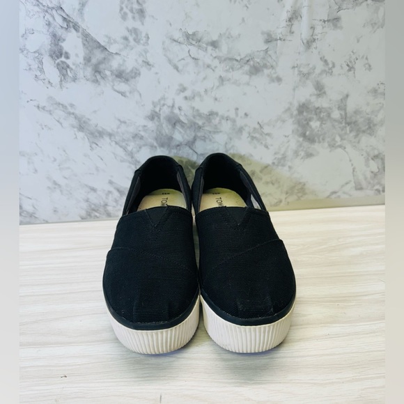 Toms Alpargata Boardwalk Platform Slip On Wom US 8.5 UK 6.5 EU 39 Emoji Graphics - Picture 2 of 7